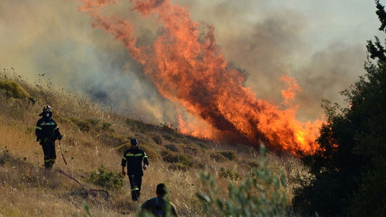 Πυρκαγιά σε δασική έκταση στη Σάμο